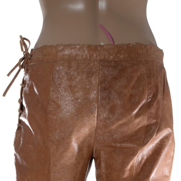 Emanuel Ungaro Fuchsia Leather pants - Size 6 - Picture 5 of 14